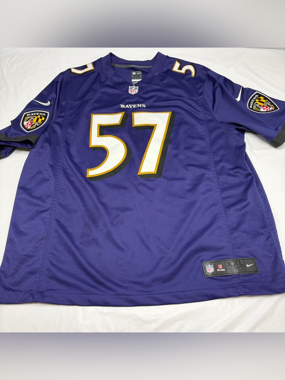 Nike On Field CJ Mosley #57 Purple Baltimore Ravens Football Jersey Men’s XXL